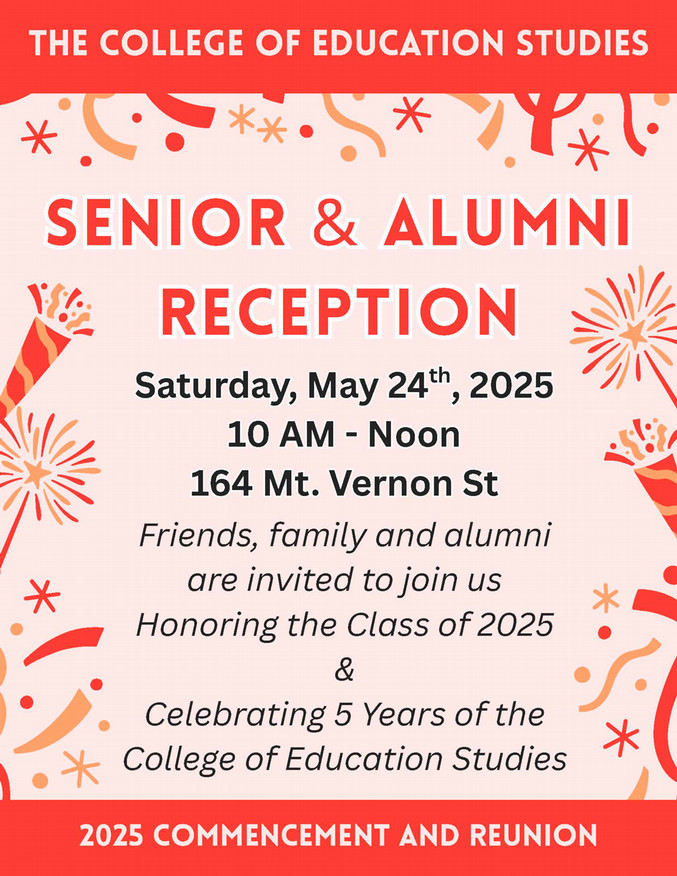 Commencement 2025 Open House poster